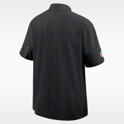 Detroit Lions Sideline Coach Men's Nike NFL 1/2-Zip Short-Sleeve